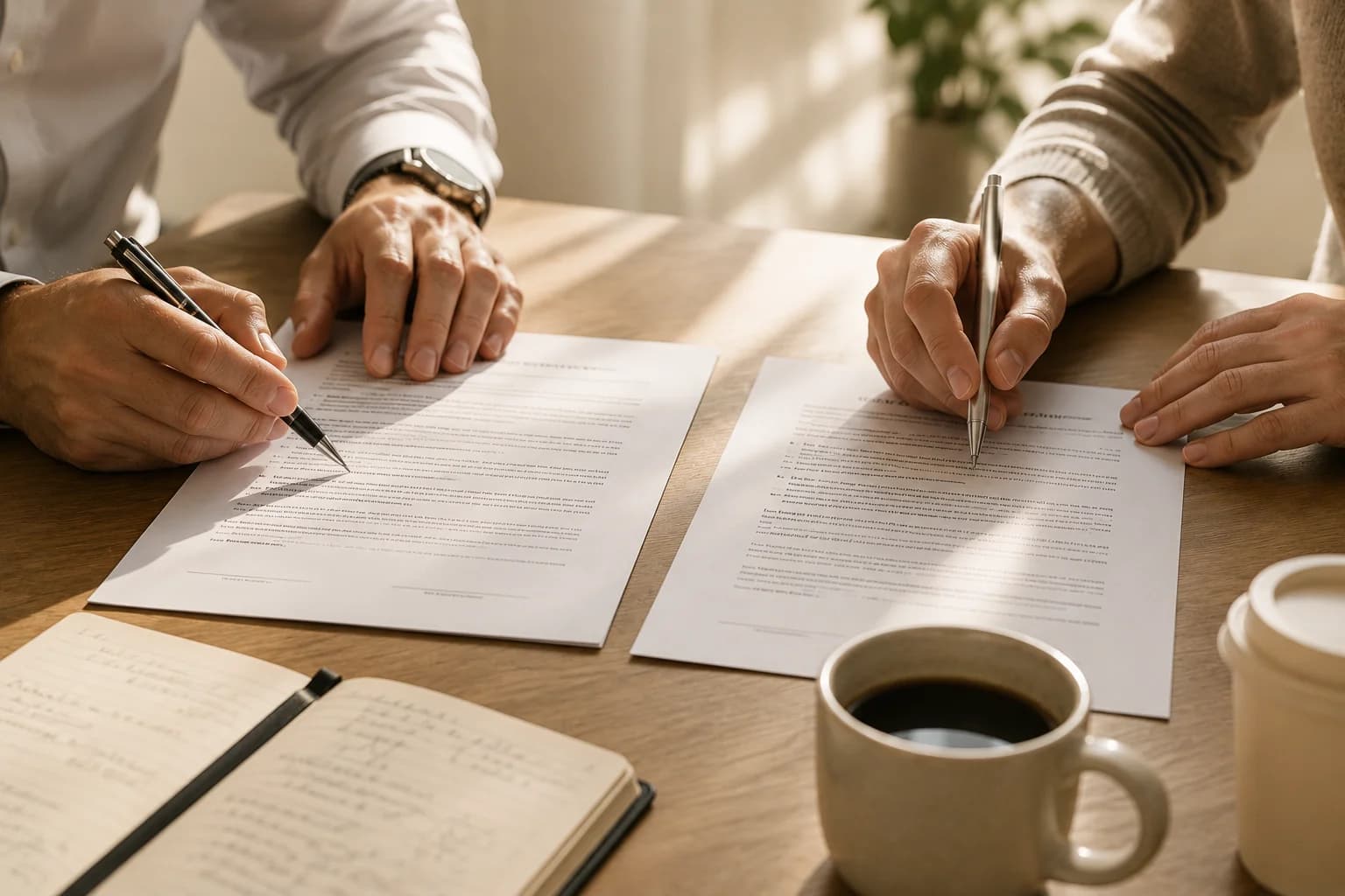 Split-screen illustration comparing DocuSign vs Adobe Sign e-signature platforms side by side