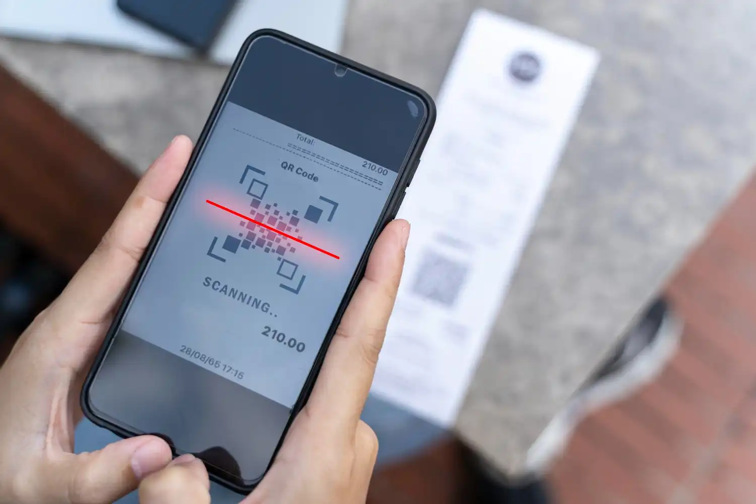 Professional using mobile e-signature app to sign documents on smartphone with blockchain security features