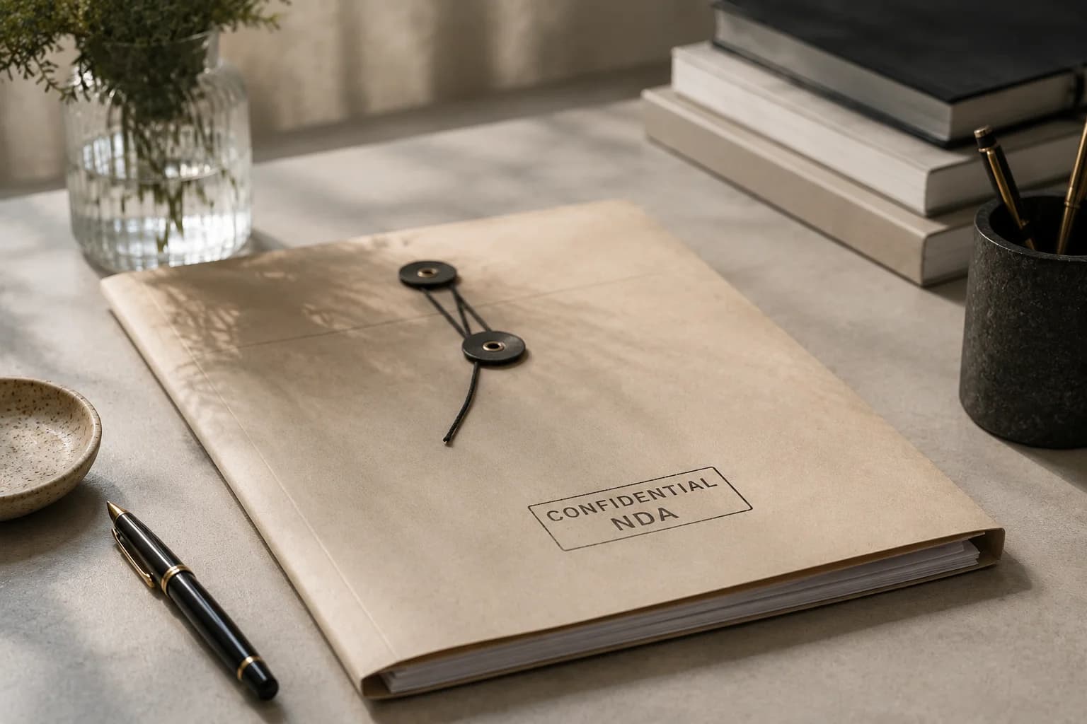 Confidential NDA document with a lock icon representing a secure non-disclosure agreement template