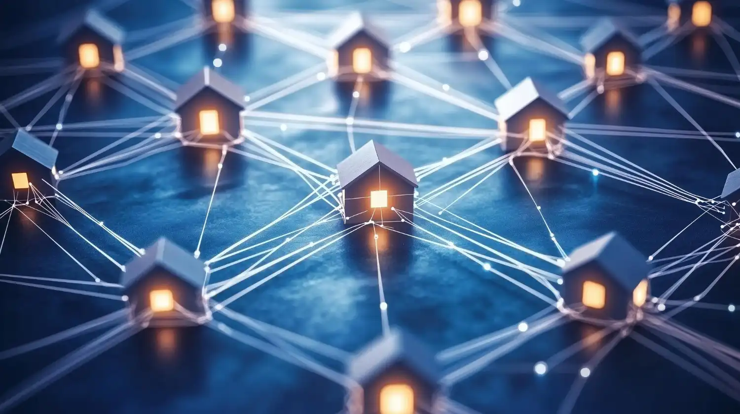 Modern blockchain-powered real estate contract signing interface showing digital property agreements and secure e-signatures