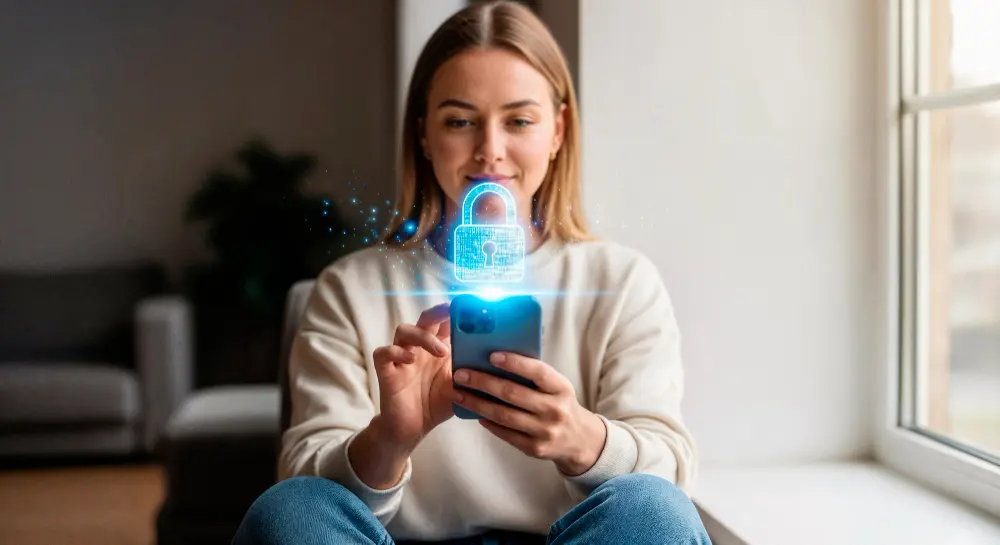 Digital contract security visualization showing identity verification, KYC authentication, and blockchain audit trails protecting signing workflow