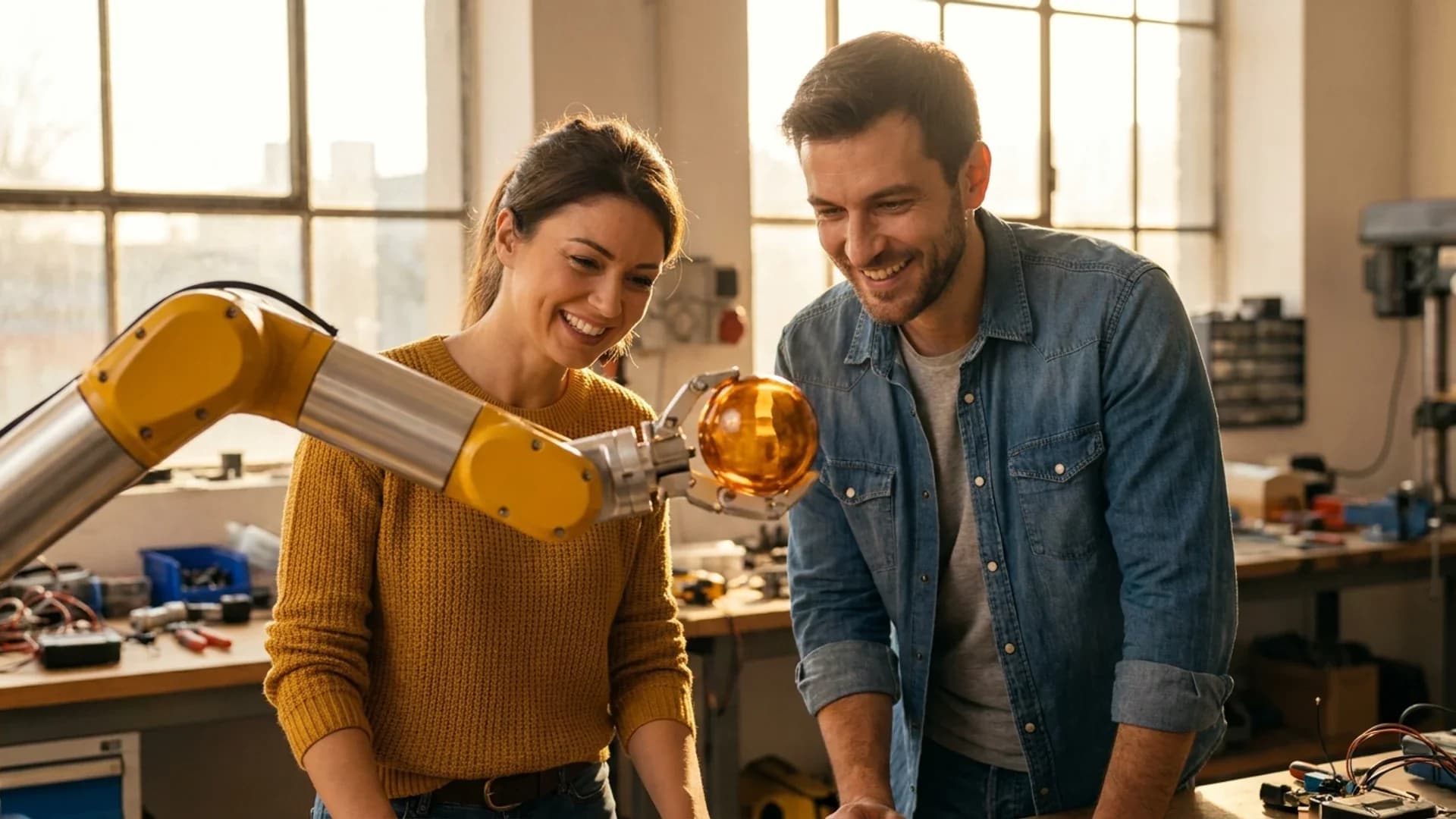 Contrato de desenvolvimento de software: duas peças de quebra-cabeça de madeira encaixadas sobre uma mesa, imagem de um contrato entre cliente e desenvolvedor